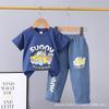 Nuevos Conjuntos de Verano para Niños y Niñas Pequeños: Pantalones de Mezclilla + Conjunto de Dos Piezas de Manga Corta con Estampado de Dibujos Animados, Múltiples Opciones Disponibles