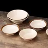 Tigelas pequenas de melamina estilo retrô para pratos de hot pot, perfeitas para uso comercial, com um design nostálgico que lembra barracas de comida de rua. Ideal para servir acompanhamentos de hot pot, bucho, molhos para mergulhar e temperos