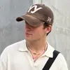 Boné de Baseball com Bordado de Letras Degradê Lavado Novo Vintage Transfronteiriço, Boné Simples e Versátil de Bico de Pato para Street Fashion