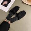 Baotou - Pantuflas de media caña para mujer, ropa de exterior de verano 2024, nueva moda, sandalias Muller transpirables de malla que combinan con todo, a la moda