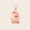 Pelo de Conejo Piel Genuina Conejo de Orejas Paradas Colgante de Peluche con Textura Suave, Juguete de Piel, Colgante para Bolso, Llavero Exquisito
