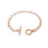 Pulsera de moda europea y americana con hebilla ot de metal, pulsera de cadena o dorada, pulsera de cadena plateada para bricolaje, accesorios versátiles, venta al por mayor de pulseras