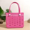 Bolso de Playa Eva Estilo Europeo y Americano Ligero con Agujeros Moda DIY Gran Capacidad Bolso de Mano para Mujer Especial para la Costa Bolso de Hombro