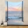 Tapiz transfronterizo para el hogar, tapiz bohemio, decoración de habitación, fondo de tela, tela colgante de viento, tela colgante de paisaje de ventana