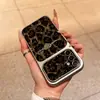 Funda con estampado de leopardo en forma de corazón, adecuada para Samsung S24, funda suave, cobertura total, simple, moderna, personalizada, ventana grande, anticaídas, S26Plus