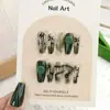 Venta Directa Personalizada de Fábrica Uñas Cortas, Medias y Largas para Manicura, Uñas Portátiles de Fototerapia Hechas a Mano, Pegatinas para Uñas, Estilo de Lujo Accesible 24 Piezas