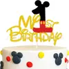 El Fabricante Suministra Nuevos Banderines, Banderas Temáticas de Mickey, Minnie y Mickey Mouse, y Banderines para Pastel de Primer Cumpleaños de Bebé