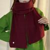 Oveja Cabra ~ Bufanda de Punto de Color Sólido de Lana Bufanda Cálida de Otoño e Invierno para Mujer Estilo Coreano Todo Fósforo Chal para Estudiante Pareja