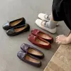 Zapatos de vestir planos de cuero genuino para mujer, estilo blogger coreano, con lazo, de piel de oveja, para aumentar la altura, temporada Otoño 2026, tacón medio de cuña, versátiles, punta redonda