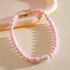 Collar de Cadena de Acrílico con Perlas Dopamina Europeo y Americano, Cadena para Clavícula Dulce y Única a la Moda, Joyería de Nicho de Alta Gama para Mujeres