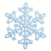 Decoraciones Navideñas 10cm Copos de Nieve, Copos de Nieve con Polvo de Plástico, Colgantes de Copo de Nieve Huecos para Decoración de Árbol de Navidad