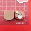 Desenho animado comida brincar biscoito urso coelho gato faça você mesmo acessórios de resina chapéu grampo de cabelo capa de celular joias adesivo de geladeira