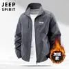 Chaqueta Nueva de Otoño 2026 para Hombre con Cuello Alto, Moderna, Sencilla, Versátil, Holgada, Cálida, Abrigo Forrado de Polar