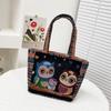 Bolsas al por mayor, Bolsas de lona para mujer, Bolsas de mano estilo chino de seda de doble cara para exhibición, Loncheras de trabajo, Bolsos de madre