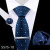 Mancuernillas cuadradas de corbata alta para hombre traje Vestido Negocios Banquete Boda Poliéster Corbata Larga Fábrica de Shengzhou