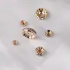 Anel de Diamante Color-Preserving de Liga Inlaid com Contas de Roda de Diamante Acessórios de Joias DIY Acessórios de Pulseira Contas Espaçadoras
