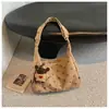 Bolsa de ombro com poá estilo coreano para mulheres, novo modelo 2026, bolsa tote grande para o dia a dia, bolsa transversal simples e versátil