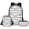 Temporada de Apertura 2023 Nueva Mochila para Estudiantes Universitarios Transfronterizos Mochila de Tres Piezas Piano Tela Oxford