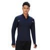 Fábrica de Origen Ropa de Secado Rápido para Hombre Camiseta Deportiva de Ocio al Aire Libre Manga Larga Top Camisa Polo Medio Cierre Ropa de Fitness para Hombre