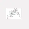 Item Popular Transfronteiriço com Toque de Luxo, Adesivos de Tatuagem Florais Minimalistas Estilo Ins Frescos e Simples para Cintura, Abdômen e Costas