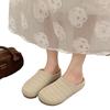 Zuecos de Exterior para Mujer Estilo Birkenstock Sandalias de Punta Cerrada sin Cierre 2025 Nuevo Otoño Zuecos Tejidos de Deslizamiento Perezoso