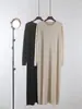 Vestido de Punto Coreano Extra Largo por Encima de la Rodilla para Mujer Otoño e Invierno, Suéter Vestido Base Holgado Estilo Perezoso