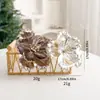 Flores Navideñas Brillantes Simuladas Diseño de Escena Navideña Decoración de Árbol de Navidad Accesorios de Flores Utilería en Stock