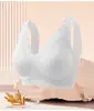 Ropa interior de encaje con rayas de burbujas para mujer, hipoalergénica, sujetador sin costuras, estilo camiseta corta pequeña, push-up, cómoda, deportiva, anti-exposición