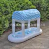 Fornecimento Direto da Fábrica Bandeja de Gelo Inflável Novo Estilo com Toldo Festa na Piscina ao Ar Livre Porta-Copo Inflável Flutuante