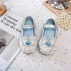 Sapatos de Princesa para Meninas 2026 Primavera/Outono Novos Sapatos Individuais para Crianças Bebês Sola Macia Strass Sapato de Couro de Princesa Sapatos de Performance para Meninas
