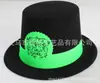 Venta directa de fábrica sombrero alto de PVC flocado, nuevo sombrero de Año Nuevo sombrero de fiesta sombrero de bola accesorios de actuación festiva