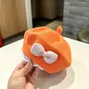 Boina para Niña Bebé Primavera Otoño Invierno Estilo Coreano Moda Tejido Lana Sombrero de Pintor para Bebé Niño Pequeño Niña