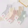 Haibaaina Primavera Nova Meia Feminina de Algodão até a Panturrilha Estilo Japonês Fresca Meia de Ponto Duplo Respirável Meia Fina de Algodão Venda por Atacado do Fabricante