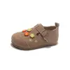 Zapatos de Cuero para Niñas 2026 Primavera y Otoño Nueva Moda Infantil con Borlas y Perlas Zapatos tipo Birkenstock Zapatos Casuales Suaves para Bebé