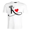 2019wish novo pacote de casais KING QUEEN atacado camiseta casual estampada de manga curta para casal