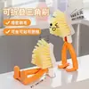 Cepillo triangular estilo japonés para limpiar las ranuras de la estufa, cepillo de cerdas duras para limpiar esquinas y bordes, cepillo plegable para limpiar desagües