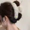 Acessórios de Cabelo de Tecido Outono e Inverno Novo Presilha Nuvem de Cetim Estilo Bubble Clip Ins Presilha Tubarão Princesa Fugitiva Estilo Popular