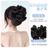 Penteado de Coque de Luxo com Presilha de Garra, Penteado de Coroa Alta, Coque Fofo, Elástico de Cabelo e Presilha de Cabelo Versáteis