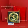 Novo pote de tesouro de ouro puro 999 pode ser enviado em nome de terceiros, usado como decoração de móveis de escritório, um grande disco quadrado ornamental que simboliza sucesso instantâneo