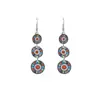 Pendientes Ovalados Estilo Étnico Bohemio Europeo y Americano Transfronterizos para Mujer Retro Atracciones Turísticas Pendientes con Borlas Étnicas