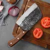 Cuchillo de Cocina Forjado a Martillo Yangjiang para Cocina Casera, Cuchillo Afilado de Acero Inoxidable, Cuchillo para Rebanar con Mango de Palo de Rosa