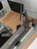 Soporte de Brazo para Pantalla de Monitor de Vidrio, Soporte Ajustable para Computadora, Base Adaptadora Universal de Altura Ajustable