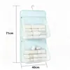 Organizador de lingerie pendurado, bolsa de armazenamento de parede com compartimentos visíveis, perfeito para organizar sutiãs, calcinhas e outros itens em casa