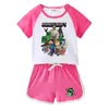 Conjunto de Ropa de Verano Nuevo 2026 para Niños, Niños y Niñas, Pantalones Cortos Ajustados, Camisetas de Manga Corta, Pantalones Cortos, Conjunto Casual Deportivo de Dos Piezas para Niños