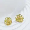 Botones con forma de flor, calados, cosidos a mano con pedrería, en un pequeño diseño estilo Chanel, adecuados para abrigos, chaquetas, suéteres y prendas de punto.; botones metálicos