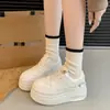 Zapatillas blancas de suela blanda, suela gruesa, que aumentan la altura para mujer, nuevas zapatillas casuales versátiles de otoño 2026, zapatillas deportivas transpirables súper populares