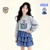 Tutu Elefantito ropa infantil sudadera para niñas 2026 nuevo modelo top de cuello redondo infantil chaqueta pullover elegante estilo primavera y otoño