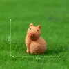 Miniaturas realistas de capivara e raposa para micro-paisagens, acessórios de decoração DIY, pequenos ornamentos requintados