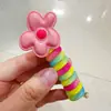 Acessórios de cabelo para jardim de infância arco-íris crianças anel de cabelo de fio de telefone enrolado desenho animado fofo colorido 2024 novo 3-6 anos