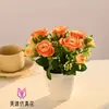 Flores Artificiais Pastorais, Flores Artificiais, Tecido de Seda, Rosa Triangular Pequeno Bonsai, Decoração para Sala de Estar, Estudo, Mesa de Escritório, Venda Direta da Fábrica
